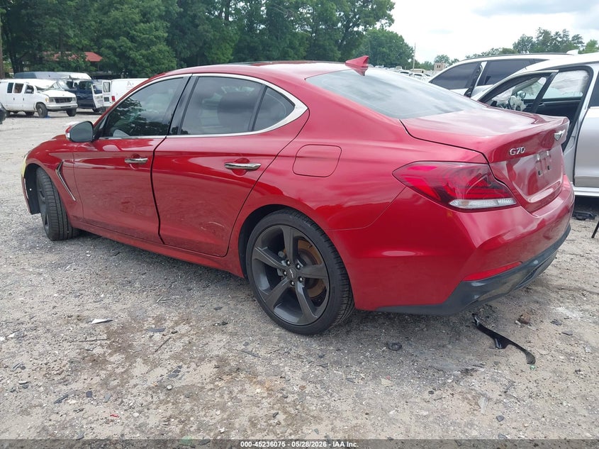 2019 Genesis G70 VIN KMTG44LA6KU025819 IAAI salvage auction — FRONT END, Salvage Title, sold $4,300 on 2026-07-22 (photo 3)