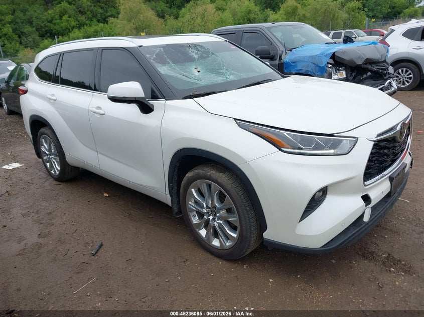 2021 Toyota Highlander VIN 5TDDZRBH7MS524649 IAAI salvage auction — HAIL, Salvage (Illinois), sold $5,100 on 2026-07-29 (photo 1)