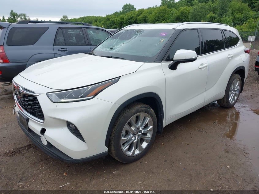 2021 Toyota Highlander VIN 5TDDZRBH7MS524649 IAAI salvage auction — HAIL, Salvage (Illinois), sold $5,100 on 2026-07-29 (photo 2)