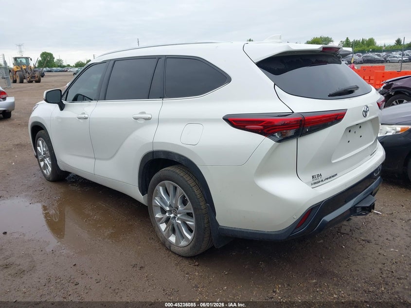 2021 Toyota Highlander VIN 5TDDZRBH7MS524649 IAAI salvage auction — HAIL, Salvage (Illinois), sold $5,100 on 2026-07-29 (photo 3)
