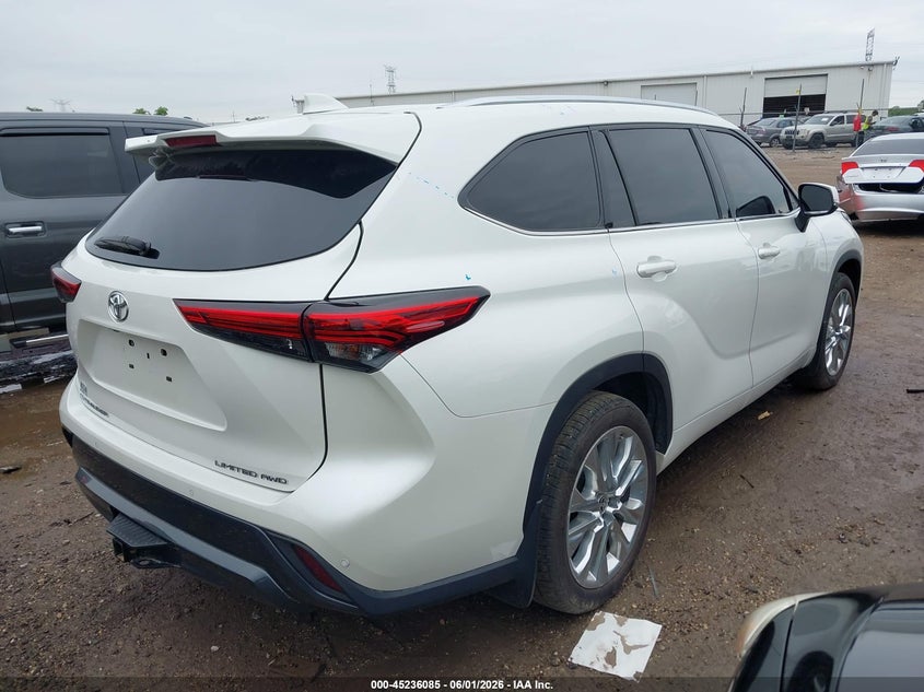 2021 Toyota Highlander VIN 5TDDZRBH7MS524649 IAAI salvage auction — HAIL, Salvage (Illinois), sold $5,100 on 2026-07-29 (photo 4)