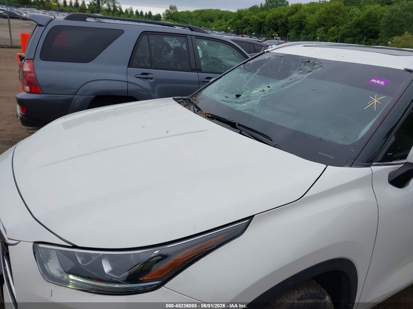 2021 Toyota Highlander VIN 5TDDZRBH7MS524649 IAAI salvage auction — HAIL, Salvage (Illinois), sold $5,100 on 2026-07-29 (photo 6)