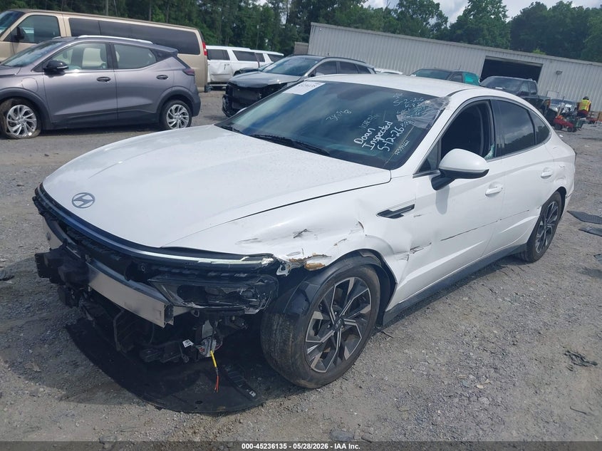 2025 Hyundai Sonata VIN KMHL64JAXSA451889 IAAI salvage auction — FRONT END, Salvage Title, sold $7,300 on 2026-07-14 (photo 2)