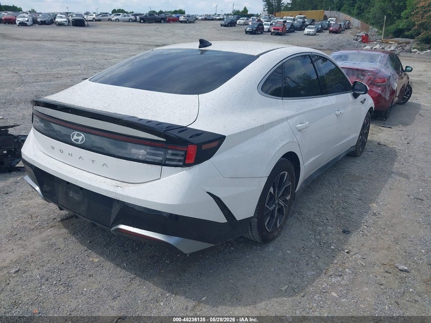 2025 Hyundai Sonata VIN KMHL64JAXSA451889 IAAI salvage auction — FRONT END, Salvage Title, sold $7,300 on 2026-07-14 (photo 4)