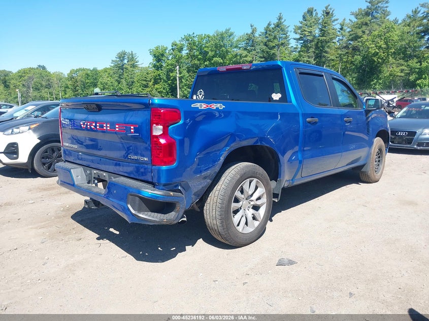 2022 Chevrolet Silverado VIN 1GCPDBEK3NZ588066 IAAI salvage auction — RIGHT REAR, Salvage (Massachusetts), sold $11,700 on 2026-07-31 (photo 4)