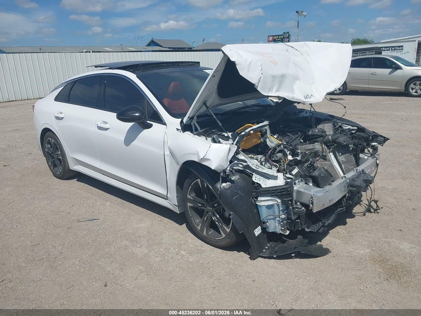 2022 Kia K5 VIN 5XXG64J25NG132133 IAAI salvage auction — FRONT END, Salvage (Texas), sold $2,350 on 2026-07-31 (photo 1)