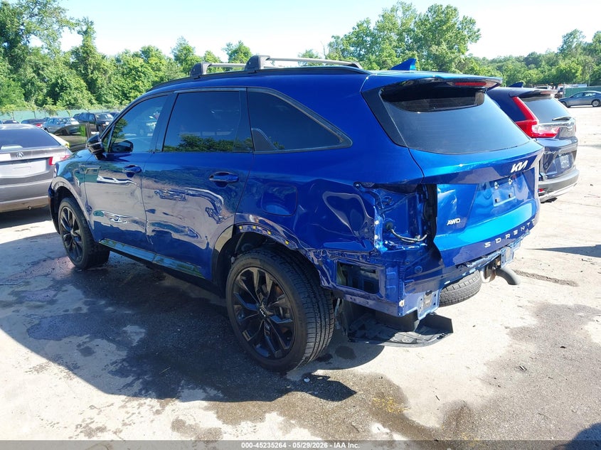2022 Kia Sorento VIN 5XYRKDLF0NG121377 IAAI salvage auction — LEFT SIDE, Salvage Title, sold $9,250 on 2026-07-09 (photo 3)