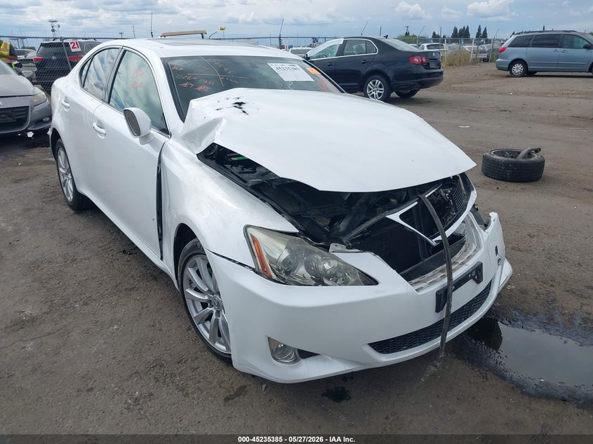 2008 Lexus Is 250 VIN JTHBK262785074164 IAAI salvage auction — LEFT SIDE, Salvage (California), sold $800 on 2026-07-29 (photo 1)