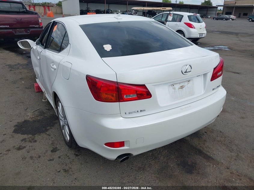 2008 Lexus Is 250 VIN JTHBK262785074164 IAAI salvage auction — LEFT SIDE, Salvage (California), sold $800 on 2026-07-29 (photo 3)