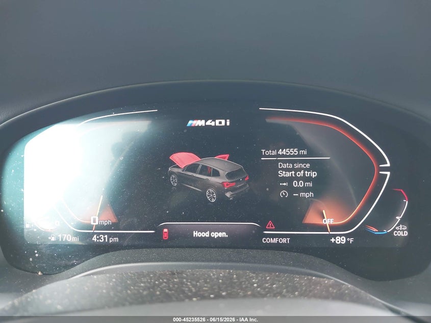 2022 BMW X3 VIN 5UX83DP01N9J46500 IAAI salvage auction — WATER/FLOOD, Salvage (Texas), sold $20,000 on 2026-07-15 (photo 7)