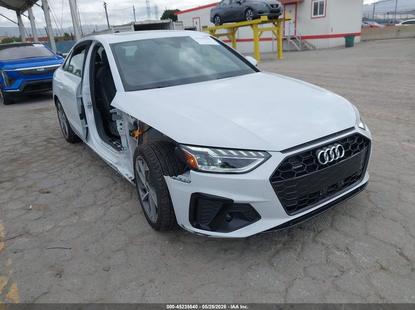 2025 Audi A4 VIN WAUDAAF42SN003502 IAAI salvage auction — RIGHT SIDE, Salvage Title, sold $14,050 on 2026-07-13 (photo 1)
