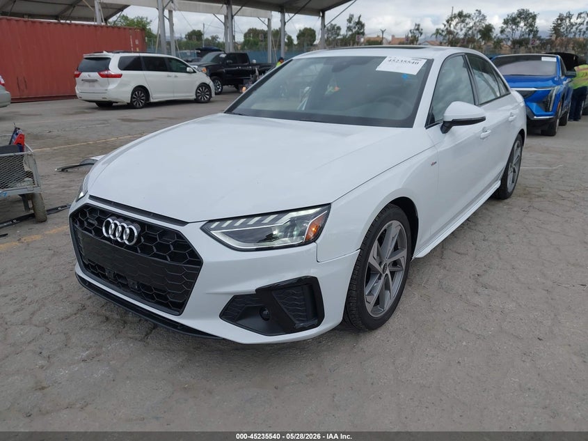2025 Audi A4 VIN WAUDAAF42SN003502 IAAI salvage auction — RIGHT SIDE, Salvage Title, sold $14,050 on 2026-07-13 (photo 2)