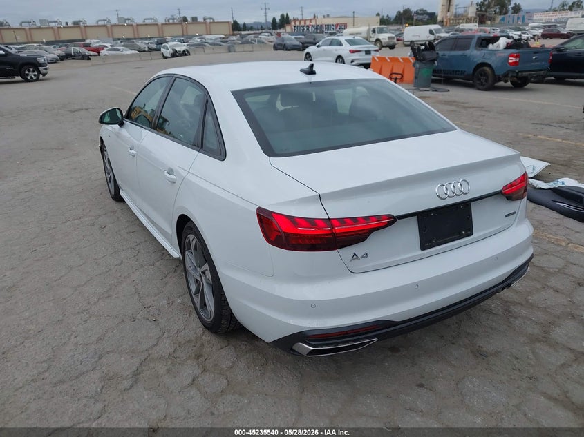 2025 Audi A4 VIN WAUDAAF42SN003502 IAAI salvage auction — RIGHT SIDE, Salvage Title, sold $14,050 on 2026-07-13 (photo 3)