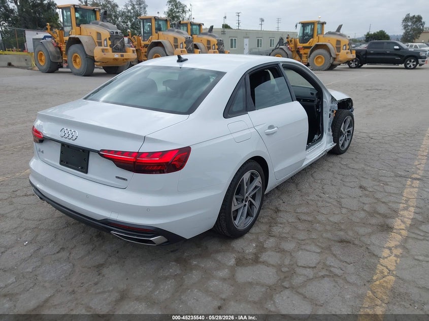 2025 Audi A4 VIN WAUDAAF42SN003502 IAAI salvage auction — SIDE, Salvage Title, sold $11,800 on 2026-07-10 (photo 4)
