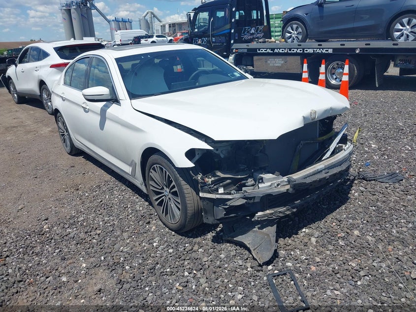 2018 BMW 5er VIN WBAJA7C50JWA73241 IAAI salvage auction — FRONT END, Mv-907A (New York), sold $7,525 on 2026-07-07 (photo 1)