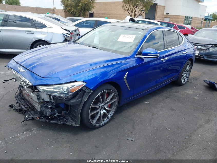 2020 Genesis G70 VIN KMTG74LE1LU046346 IAAI salvage auction — FRONT END, Salvage Title, sold $5,100 on 2026-07-31 (photo 2)