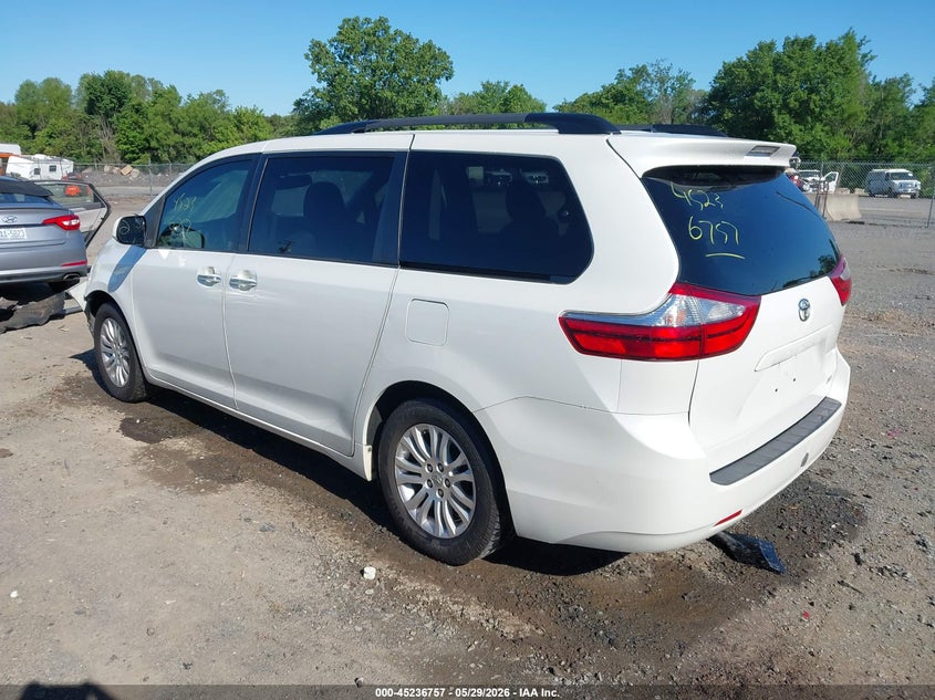 2017 Toyota Sienna VIN 5TDYZ3DC3HS898438 IAAI salvage auction — FRONT END, Salvage Title, sold $6,500 on 2026-07-07 (photo 3)