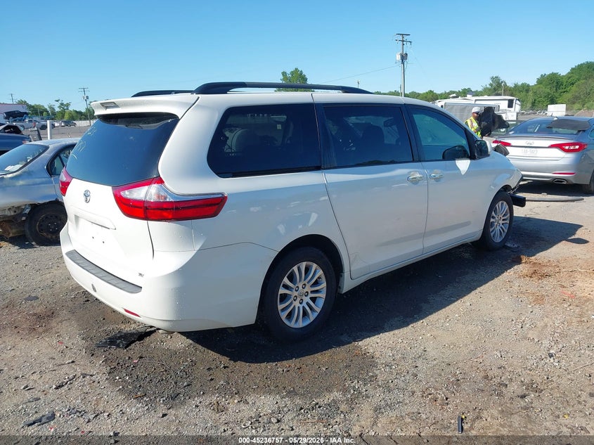 2017 Toyota Sienna VIN 5TDYZ3DC3HS898438 IAAI salvage auction — FRONT END, Salvage Title, sold $6,500 on 2026-07-07 (photo 4)