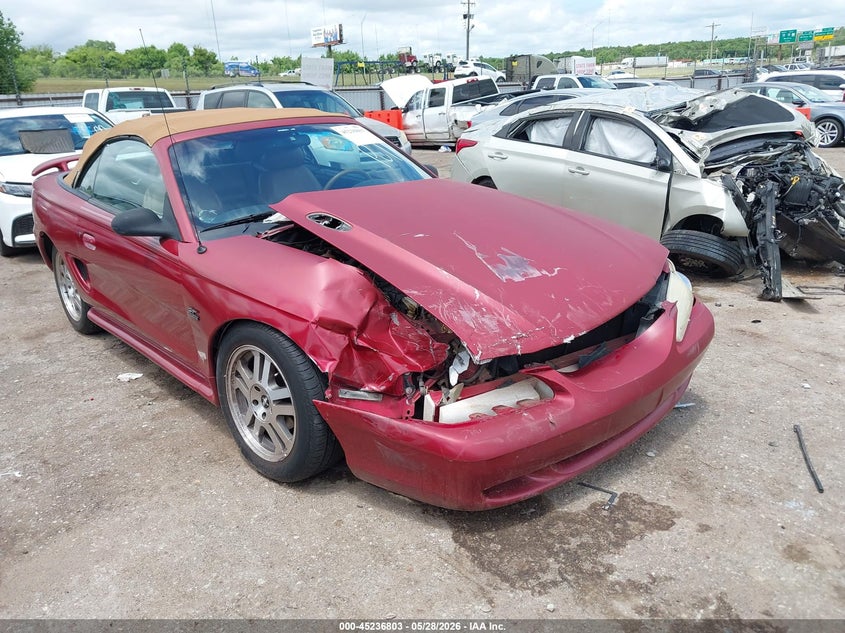 1995 Ford Mustang VIN 1FALP45T7SF201158 IAAI salvage auction — FRONT END, Clear (Oklahoma), sold $400 on 2026-07-23 (photo 1)
