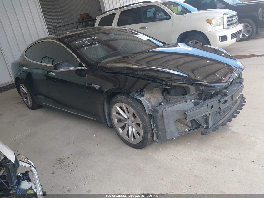 2016 Tesla Model s VIN 5YJSA1E25GF154656 IAAI salvage auction — FRONT END, Original (Texas), sold $4,500 on 2026-07-31 (photo 1)