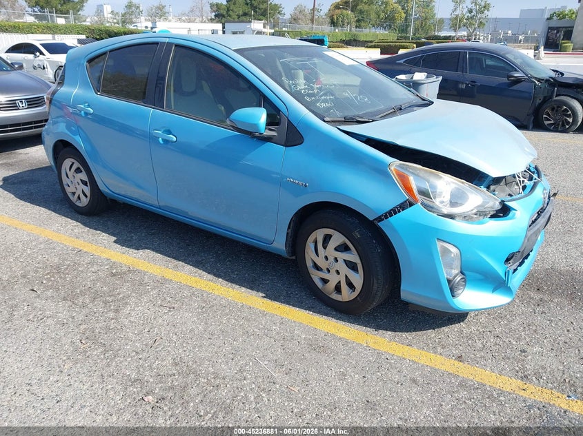 2015 Toyota Prius c VIN JTDKDTB34F1104404 IAAI salvage auction — FRONT END, Salvage (California), sold $1,150 on 2026-07-28 (photo 1)