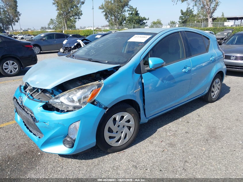 2015 Toyota Prius c VIN JTDKDTB34F1104404 IAAI salvage auction — FRONT END, Salvage (California), sold $1,150 on 2026-07-28 (photo 2)