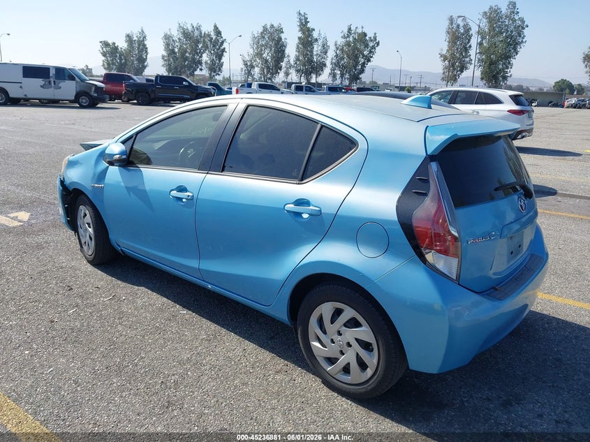 2015 Toyota Prius c VIN JTDKDTB34F1104404 IAAI salvage auction — FRONT END, Salvage (California), sold $1,150 on 2026-07-28 (photo 3)