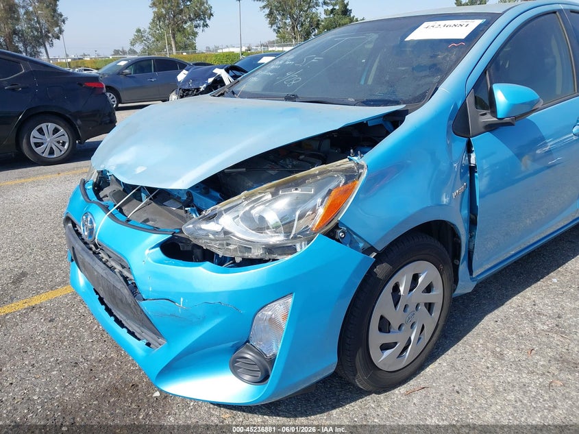 2015 Toyota Prius c VIN JTDKDTB34F1104404 IAAI salvage auction — FRONT END, Salvage (California), sold $1,150 on 2026-07-28 (photo 6)