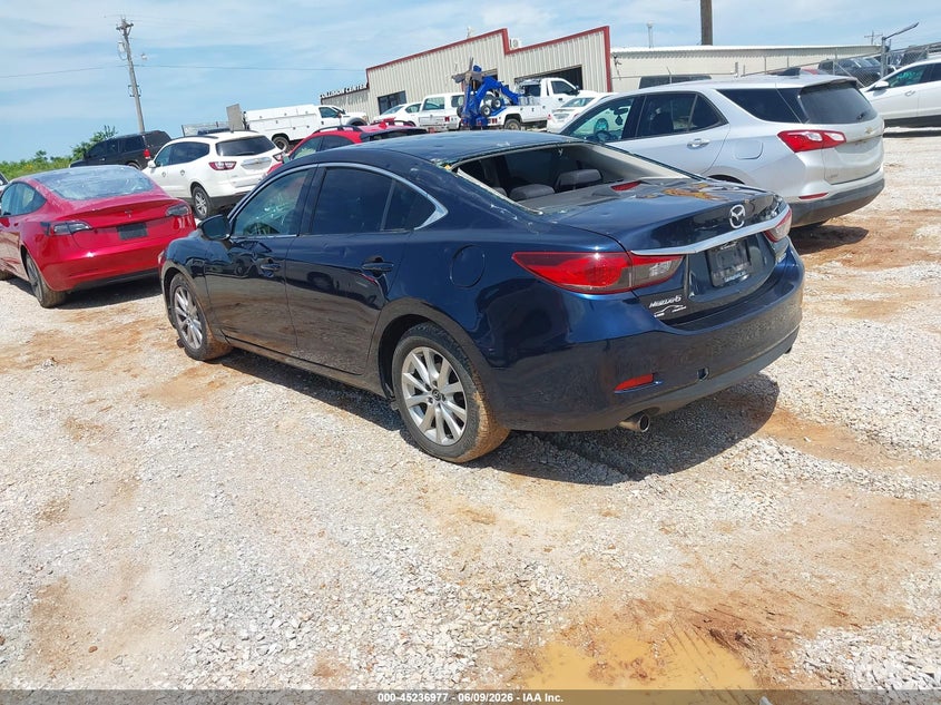 2016 Mazda 6 VIN JM1GJ1U57G1442818 IAAI salvage auction — HAIL, Salvage Title, sold $2,500 on 2026-07-06 (photo 3)