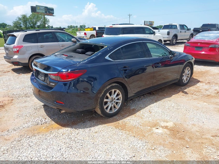 2016 Mazda 6 VIN JM1GJ1U57G1442818 IAAI salvage auction — HAIL, Salvage Title, sold $2,500 on 2026-07-06 (photo 4)
