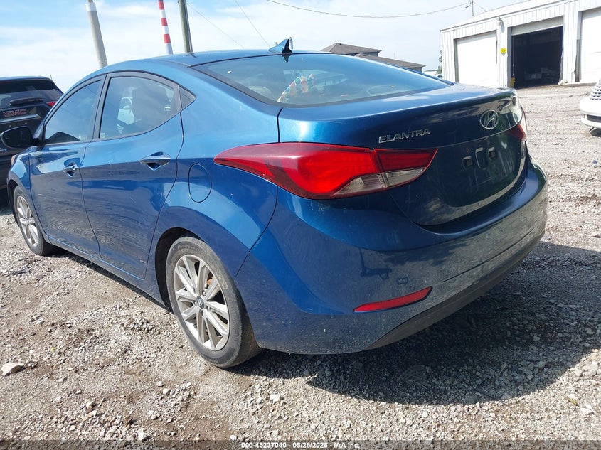 2016 Hyundai Elantra VIN KMHDH4AE1GU502235 IAAI salvage auction — NORMAL WEAR, Salvage (Texas), sold $500 on 2026-07-22 (photo 3)
