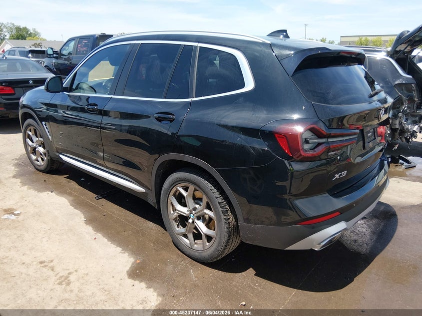 2022 BMW X3 VIN 5UX53DP07N9K40352 IAAI salvage auction — HAIL, Salvage Title, sold $17,050 on 2026-07-28 (photo 3)