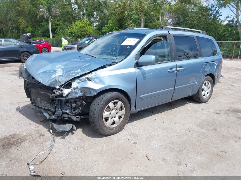 2006 Kia SEDONA VIN KNDMB233266084714 IAAI salvage auction — FRONT & REAR, Rebuildable (Florida), sold $375 on 2026-07-20 (photo 2)
