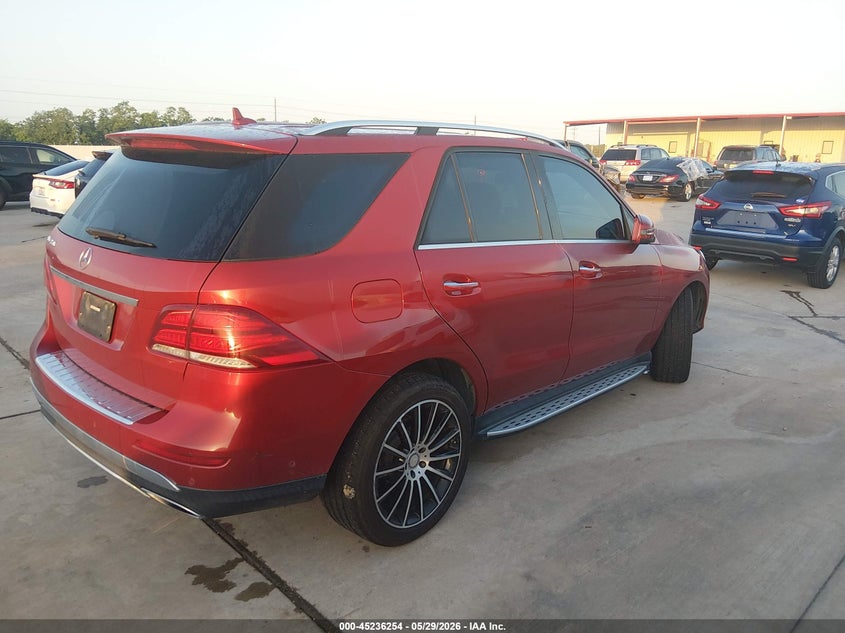 2016 Mercedes-benz Gle VIN 4JGDA5JB0GA677481 IAAI salvage auction — HAIL, Original (Texas), sold $4,000 on 2026-07-17 (photo 4)