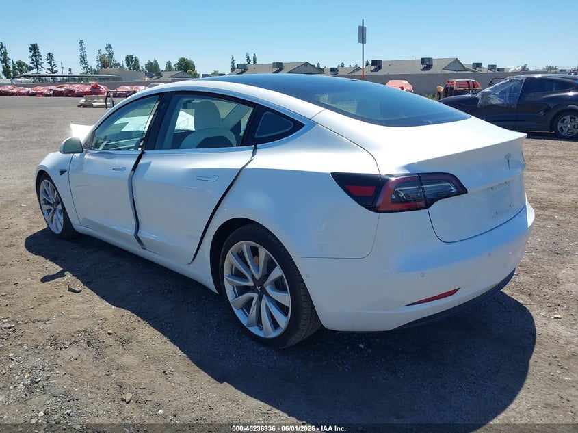 2018 Tesla Model 3 VIN 5YJ3E1EA5JF169701 IAAI salvage auction — RIGHT FRONT, Salvage Title, sold $2,850 on 2026-07-10 (photo 3)