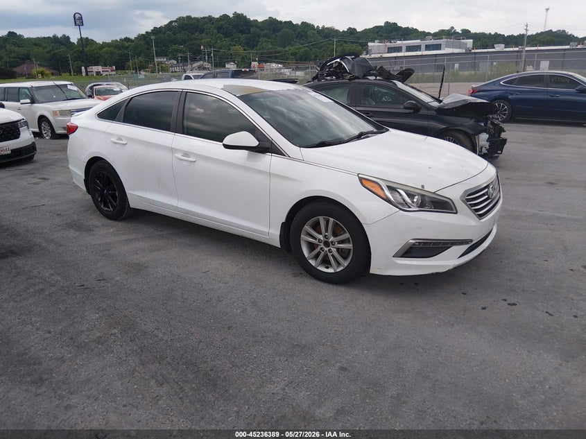 2015 Hyundai Sonata VIN 5NPE24AF2FH202604 IAAI salvage auction — LEFT SIDE, Salvage Title, sold $700 on 2026-07-28 (photo 1)