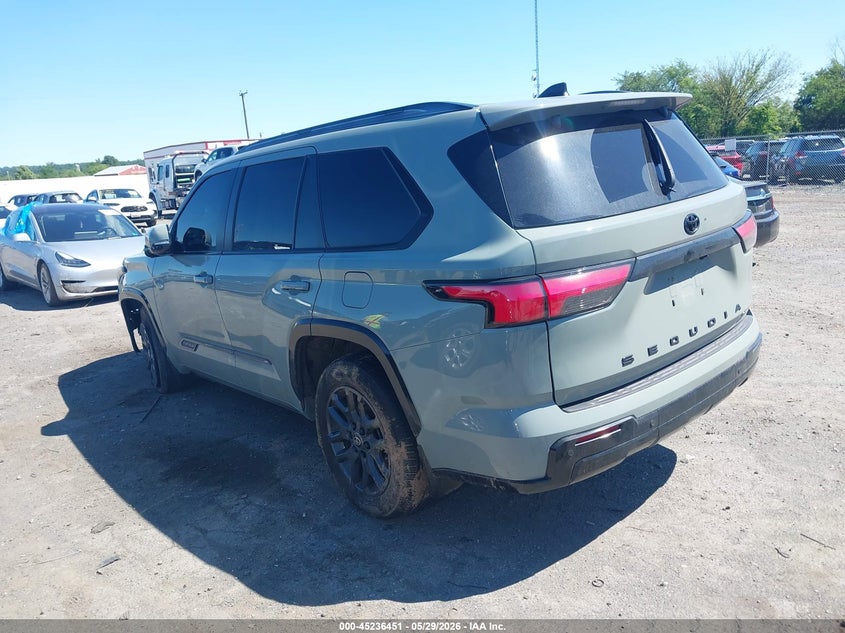 2025 Toyota Sequoia VIN 7SVAAABA9SX051932 IAAI salvage auction — FRONT END, Salvage Title, sold $33,800 on 2026-07-06 (photo 3)