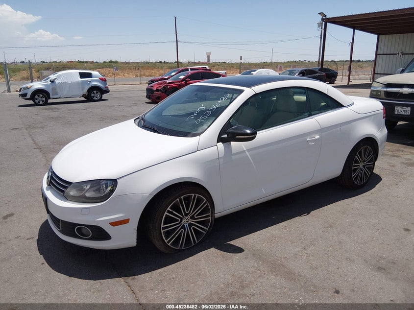 2014 Volkswagen Eos VIN WVWBW8AH9EV001474 IAAI salvage auction — LEFT FRONT, Original (Texas), sold $1,800 on 2026-08-05 (photo 2)