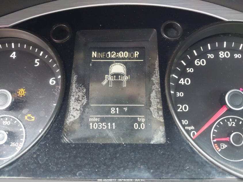 2013 Volkswagen Cc VIN WVWBP7AN2DE500189 IAAI salvage auction — FRONT END, Original (Texas), sold $250 on 2026-07-08 (photo 7)