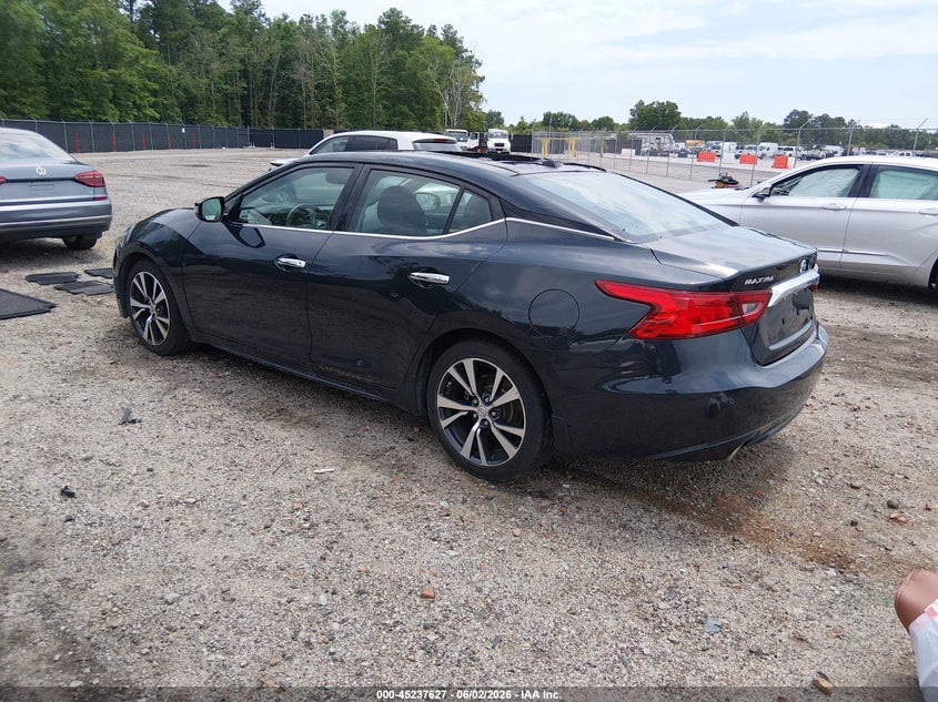 2017 Nissan Maxima VIN 1N4AA6APXHC396714 IAAI salvage auction — ROOF, Salvage (South Carolina), sold $2,200 on 2026-07-18 (photo 3)