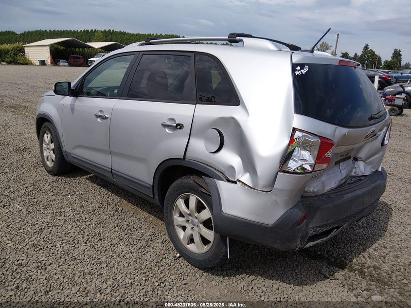 2012 Kia Sorento VIN 5XYKT4A63CG251247 IAAI salvage auction — REAR END, Salvage Title, sold $625 on 2026-07-29 (photo 3)