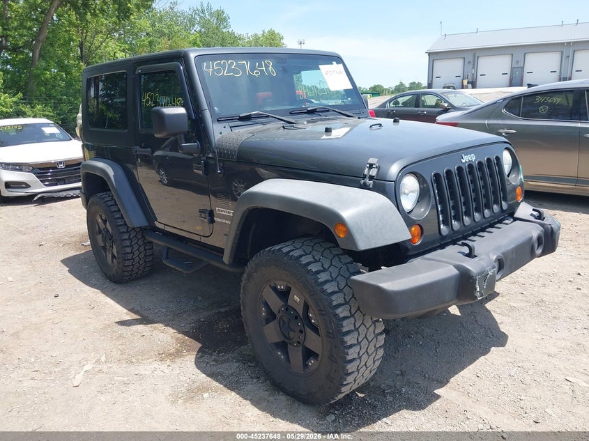 2010 Jeep Wrangler / VIN 1J4AA2D10AL135098 IAAI salvage auction — LEFT FRONT, Clear (Indiana), sold $2,350 on 2026-07-12 (photo 1)