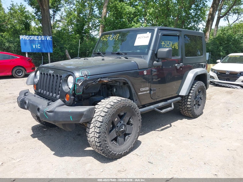 2010 Jeep Wrangler / VIN 1J4AA2D10AL135098 IAAI salvage auction — LEFT FRONT, Clear (Indiana), sold $2,350 on 2026-07-12 (photo 2)