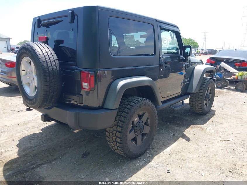 2010 Jeep Wrangler / VIN 1J4AA2D10AL135098 IAAI salvage auction — LEFT FRONT, Clear (Indiana), sold $2,350 on 2026-07-12 (photo 4)