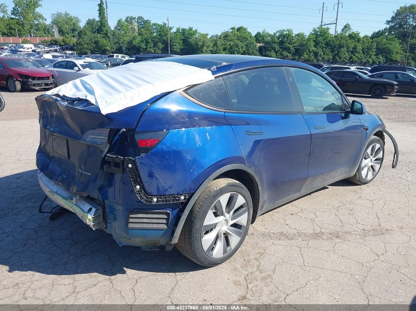2023 Tesla Model y VIN 7SAYGDEE2PA170009 IAAI salvage auction — FRONT & REAR, Salvage (Pennsylvania), sold $8,100 on 2026-08-01 (photo 4)