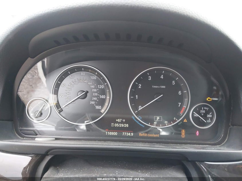 2016 BMW 5er VIN WBA5A5C52GD528209 IAAI salvage auction — HAIL, Clear (Missouri), sold $3,600 on 2026-07-13 (photo 7)