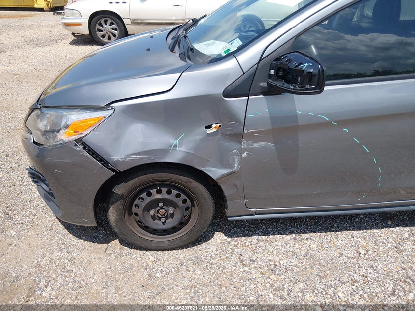 2021 Mitsubishi Mirage VIN ML32AUHJ1MH009486 IAAI salvage auction — LEFT SIDE, Salvage Title, sold $1,600 on 2026-07-20 (photo 6)