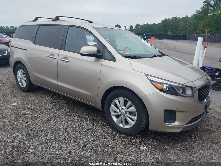 2016 Kia SEDONA VIN KNDMB5C16G6211434 IAAI salvage auction — SIDE, Salvage Title, sold $1,000 on 2026-07-18 (photo 1)