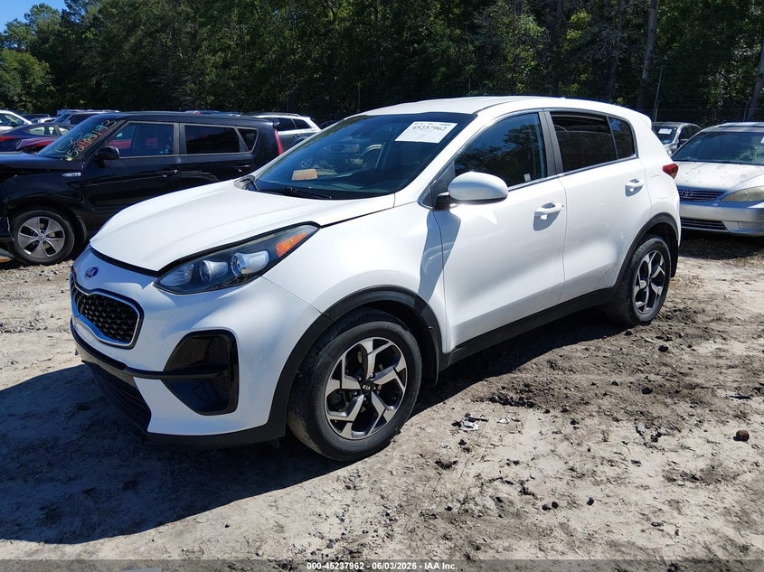 2021 Kia Sportage VIN KNDPM3AC3M7890410 IAAI salvage auction — FRONT & REAR, Clear (South Carolina), sold $4,050 on 2026-07-28 (photo 2)