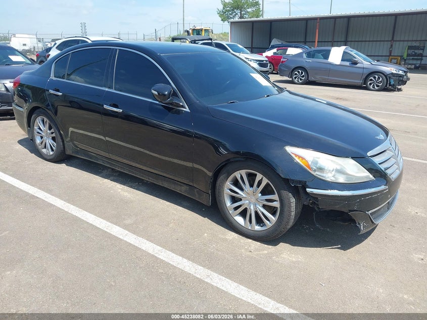 2014 Hyundai Genesis VIN KMHGC4DD6EU263308 IAAI salvage auction — RIGHT FRONT, Salvage (Mississippi), sold $1,350 on 2026-07-09 (photo 1)